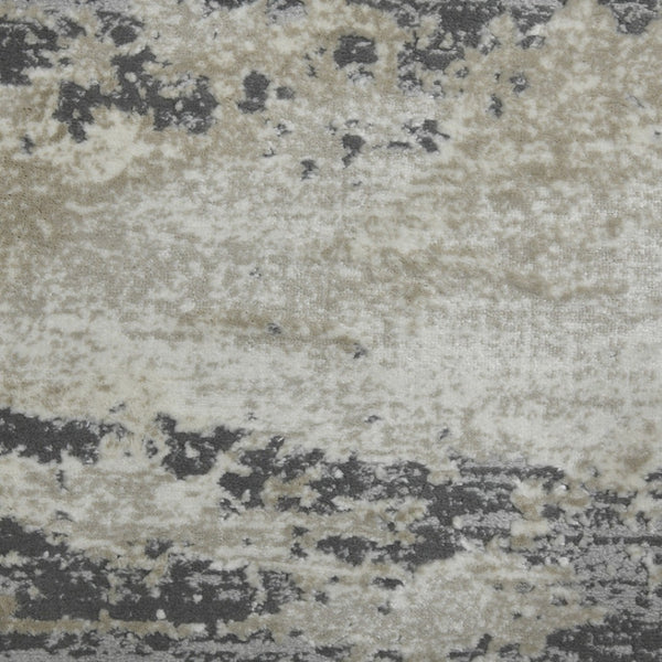 HomeRoots 5' Modern Abstract Area Rug in Soft Ivory, Beige & Gray - Perfect for Living Rooms & Dining Spaces 5' X 8' 532311