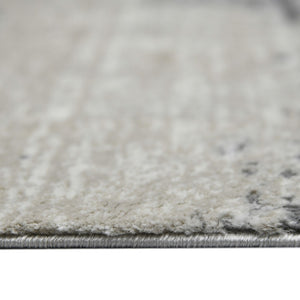 HomeRoots 5' Modern Abstract Area Rug in Soft Ivory, Beige & Gray - Perfect for Living Rooms & Dining Spaces 5' X 8' 532311