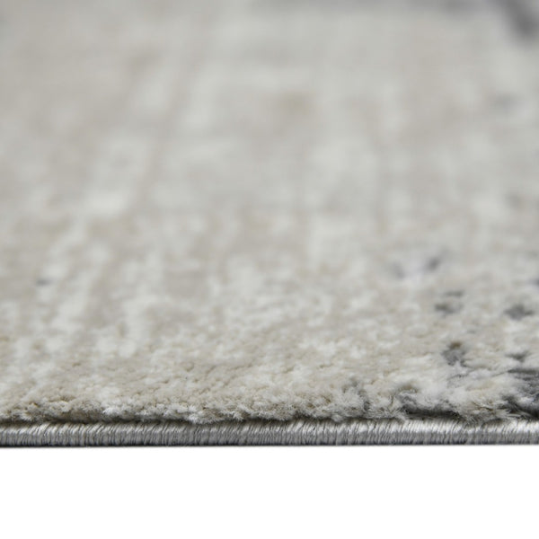 HomeRoots 5' Modern Abstract Area Rug in Soft Ivory, Beige & Gray - Perfect for Living Rooms & Dining Spaces 5' X 8' 532311