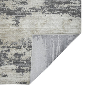 HomeRoots 5' Modern Abstract Area Rug in Soft Ivory, Beige & Gray - Perfect for Living Rooms & Dining Spaces 5' X 8' 532311