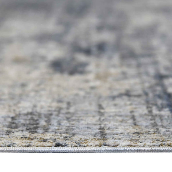 HomeRoots 5' Gray and Ivory Abstract Area Rug - Modern Power-Loomed Design for Cozy Living Spaces and Style 5' X 8' 532323