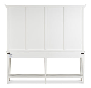 Sarreid Beacon Hill Display Case - Elegant White Finish, 6 Adjustable Shelves & Sturdy Solid Pine Design White  53232