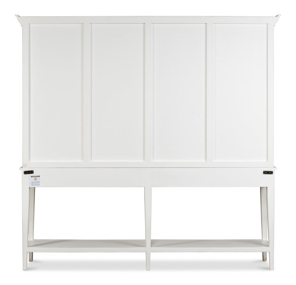 Sarreid Beacon Hill Display Case - Elegant White Finish, 6 Adjustable Shelves & Sturdy Solid Pine Design White  53232