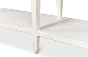 Sarreid Beacon Hill Display Case - Elegant White Finish, 6 Adjustable Shelves & Sturdy Solid Pine Design White  53232