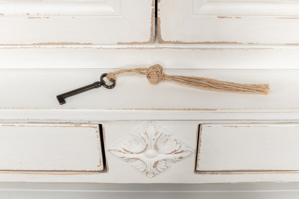 Sarreid Beacon Hill Display Case - Elegant White Finish, 6 Adjustable Shelves & Sturdy Solid Pine Design White  53232