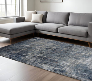 HomeRoots 5' Ivory and Gray Abstract Area Rug - Modern Design, Durable, Soft Texture for Any Room Décor 10' X 14' 532330