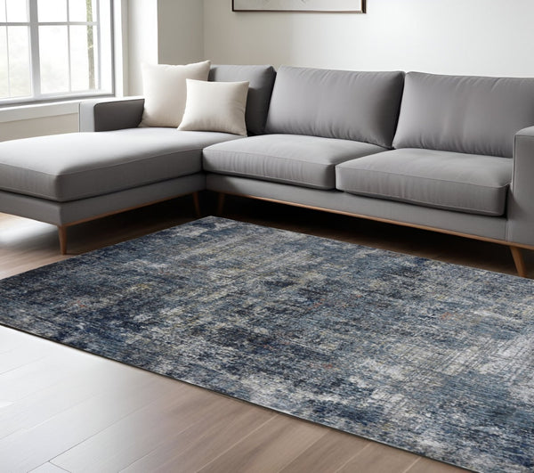 HomeRoots 5' Ivory and Gray Abstract Area Rug - Modern Design, Durable, Soft Texture for Any Room Décor 10' X 14' 532330