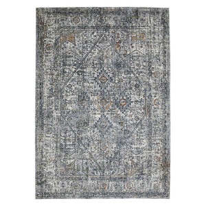 HomeRoots 5' Timeless Ivory Gray and Rust Oriental Area Rug – Soft, Durable, and Versatile for Any Space 5' X 8' 532333
