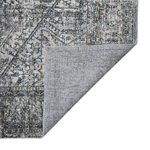 HomeRoots 5' Timeless Ivory Gray and Rust Oriental Area Rug – Soft, Durable, and Versatile for Any Space 8' X 10' 532334