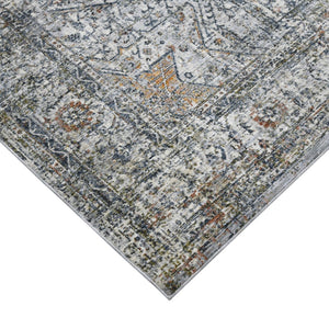HomeRoots 5' Timeless Ivory Gray and Rust Oriental Area Rug – Soft, Durable, and Versatile for Any Space 10' X 14' 532335