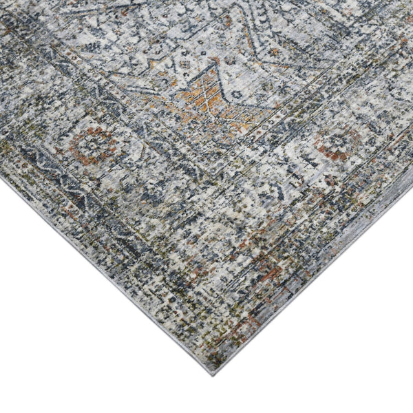 HomeRoots 5' Timeless Ivory Gray and Rust Oriental Area Rug – Soft, Durable, and Versatile for Any Space 10' X 14' 532335