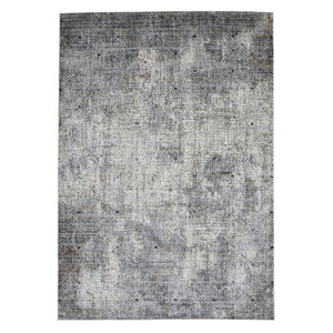HomeRoots 5' Modern Abstract Area Rug in Ivory, Black, and Gray – Durable, Stylish, and Perfect for Any Room 5' X 8' 532338