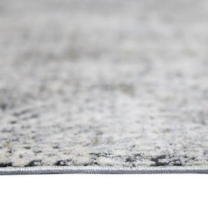 HomeRoots 5' Modern Abstract Area Rug in Ivory, Black, and Gray – Durable, Stylish, and Perfect for Any Room 5' X 8' 532338