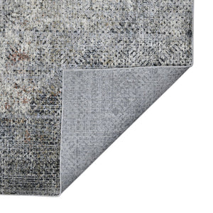 HomeRoots 5' Modern Abstract Area Rug in Ivory, Black, and Gray – Durable, Stylish, and Perfect for Any Room 5' X 8' 532338