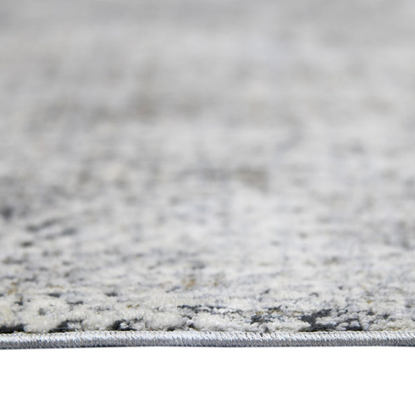 HomeRoots 5' Modern Abstract Area Rug in Ivory, Black, and Gray – Durable, Stylish, and Perfect for Any Room 8' X 10' 532339