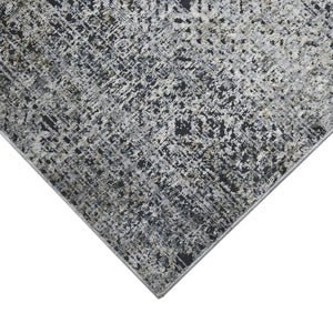 HomeRoots 5' Modern Abstract Area Rug in Ivory, Black, and Gray – Durable, Stylish, and Perfect for Any Room 8' X 10' 532339