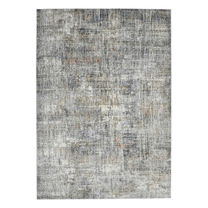 HomeRoots 5' Modern Abstract Area Rug in Ivory Gray and Brick Red - Durable, Stylish Design for Any Space 5' X 8' 532343