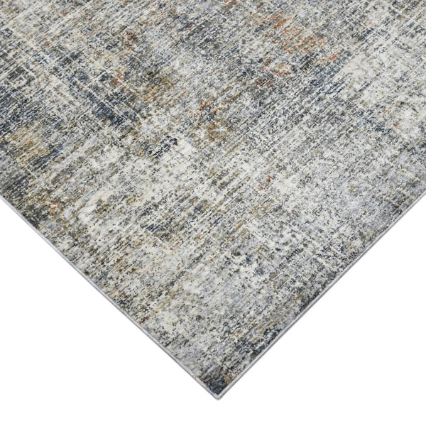 HomeRoots 5' Modern Abstract Area Rug in Ivory Gray and Brick Red - Durable, Stylish Design for Any Space 8' X 10' 532344