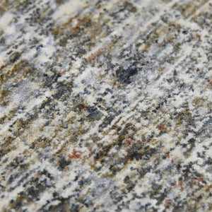 HomeRoots 5' Modern Abstract Area Rug in Ivory Gray and Brick Red - Durable, Stylish Design for Any Space 8' X 10' 532344
