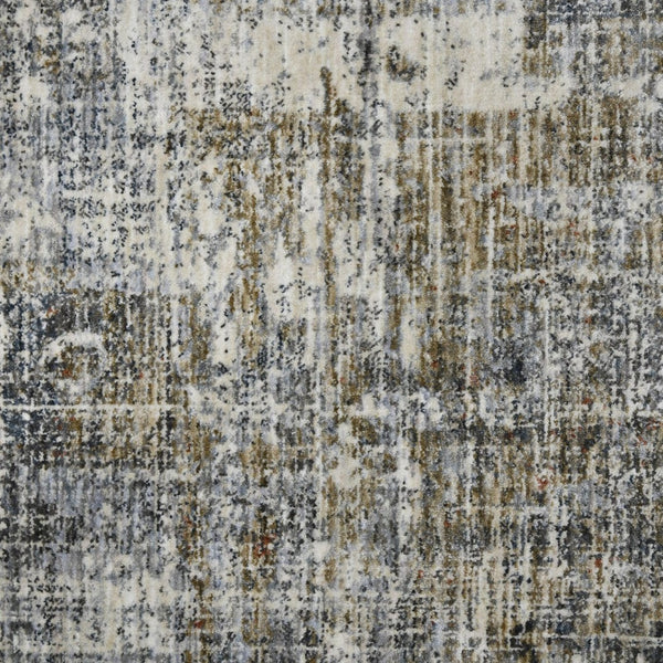HomeRoots 5' Modern Abstract Area Rug in Ivory Gray and Brick Red - Durable, Stylish Design for Any Space 10' X 14' 532345