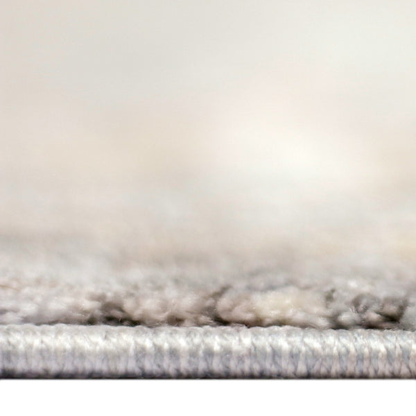 HomeRoots 5' Elegant Ivory, Blue & Gray Oriental Area Rug - Durable, Timeless Design for Any Space 8' X 10' 532354
