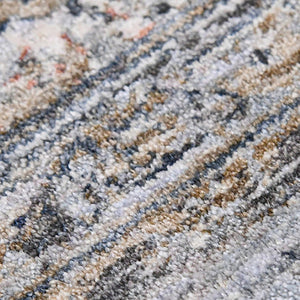 HomeRoots 5' Elegant Ivory, Blue & Gray Oriental Area Rug - Durable, Timeless Design for Any Space 8' X 10' 532354