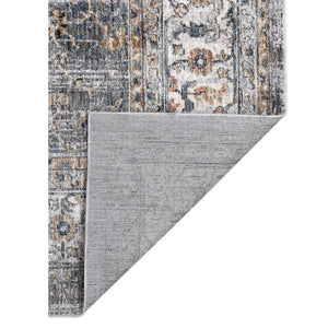 HomeRoots 5' Elegant Ivory, Blue & Gray Oriental Area Rug - Durable, Timeless Design for Any Space 10' X 13' 532355