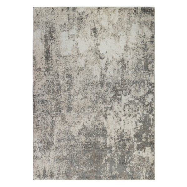 HomeRoots 9' Modern Ivory and Gray Abstract Area Rug - Stylish, Durable Design for Living and Dining Spaces 9' X 12' 532357