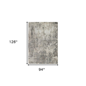 HomeRoots 9' Modern Ivory and Gray Abstract Area Rug - Stylish, Durable Design for Living and Dining Spaces 8' X 10' 532361