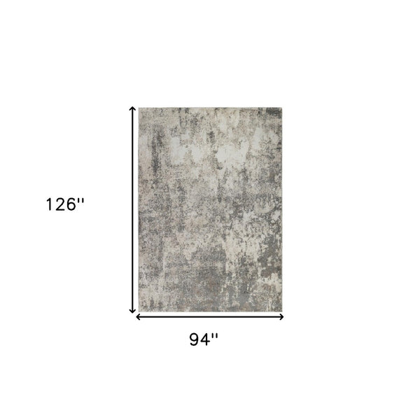 HomeRoots 9' Modern Ivory and Gray Abstract Area Rug - Stylish, Durable Design for Living and Dining Spaces 8' X 10' 532361