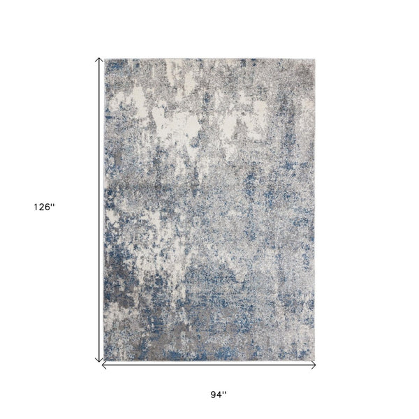 HomeRoots 9' Modern Ivory and Gray Abstract Area Rug - Stylish, Durable Design for Living and Dining Spaces 8' X 10' 532367