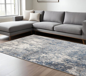 HomeRoots 9' Modern Ivory and Gray Abstract Area Rug - Stylish, Durable Design for Living and Dining Spaces 8' X 10' 532367