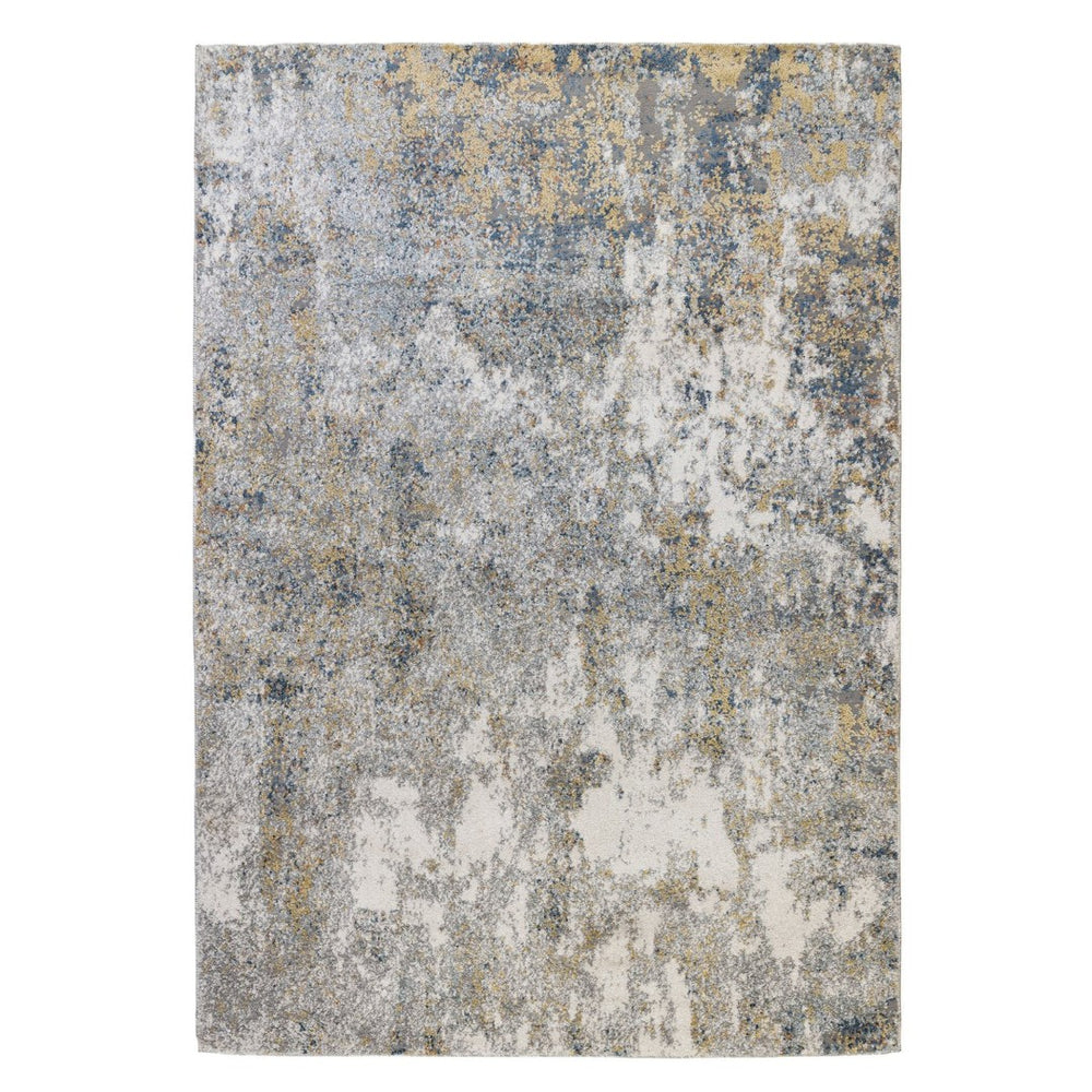 HomeRoots 9' Modern Ivory and Gray Abstract Area Rug - Stylish, Durable Design for Living and Dining Spaces 9' X 12' 532369