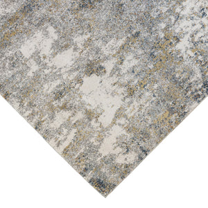 HomeRoots 9' Modern Ivory and Gray Abstract Area Rug - Stylish, Durable Design for Living and Dining Spaces 9' X 12' 532369