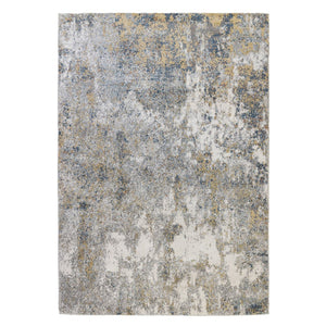 HomeRoots 9' Modern Ivory and Gray Abstract Area Rug - Stylish, Durable Design for Living and Dining Spaces 5' X 8' 532372