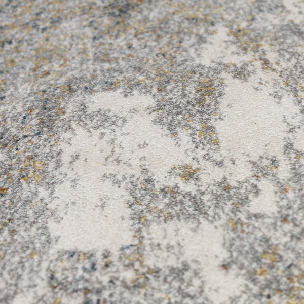 HomeRoots 9' Modern Ivory and Gray Abstract Area Rug - Stylish, Durable Design for Living and Dining Spaces 5' X 8' 532372