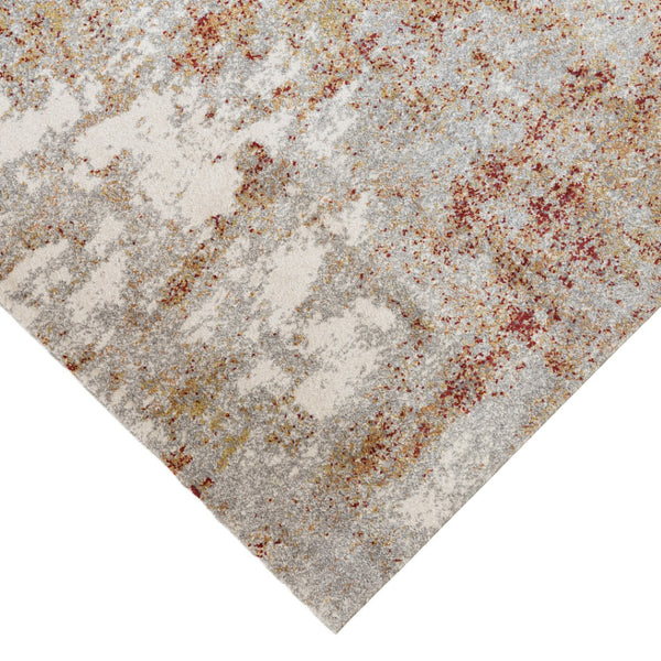 HomeRoots 9' Modern Ivory and Gray Abstract Area Rug - Stylish, Durable Design for Living and Dining Spaces 5' X 8' 532378