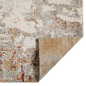 HomeRoots 9' Modern Ivory and Gray Abstract Area Rug - Stylish, Durable Design for Living and Dining Spaces 8' X 10' 532379
