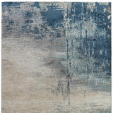 Homeroots 4' X 6' Dark Blue And Gray Abstract Power Loom Area Rug  Polyester 532383