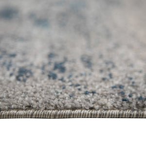 HomeRoots 9' Striking Dark Blue and Gray Abstract Area Rug for Modern Spaces - Soft, Durable, and Stylish Design 5' X 8' 532384