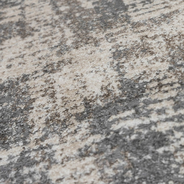 HomeRoots 9' Gray and Beige Abstract Area Rug - Modern Power Loomed Design for Living Space Comfort & Style 9' X 12' 532387