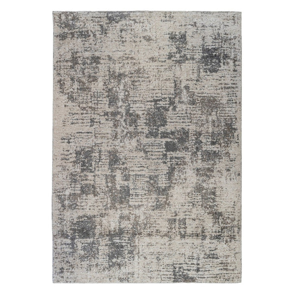 HomeRoots 9' Gray and Beige Abstract Area Rug - Modern Power Loomed Design for Living Space Comfort & Style 5' X 8' 532390