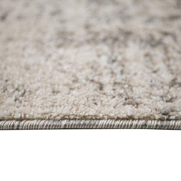 HomeRoots 9' Gray and Beige Abstract Area Rug - Modern Power Loomed Design for Living Space Comfort & Style 5' X 8' 532390