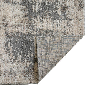 HomeRoots 9' Gray and Beige Abstract Area Rug - Modern Power Loomed Design for Living Space Comfort & Style 5' X 8' 532390