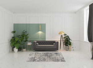 HomeRoots 9' Gray and Beige Abstract Area Rug - Modern Power Loomed Design for Living Space Comfort & Style 5' X 8' 532390