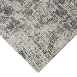HomeRoots 9' Gray and Beige Abstract Area Rug - Modern Power Loomed Design for Living Space Comfort & Style 8' X 10' 532391