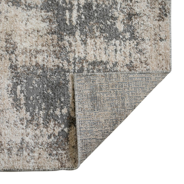 HomeRoots 9' Gray and Beige Abstract Area Rug - Modern Power Loomed Design for Living Space Comfort & Style 8' X 10' 532391