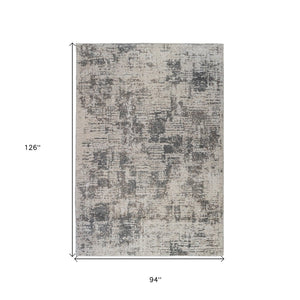 HomeRoots 9' Gray and Beige Abstract Area Rug - Modern Power Loomed Design for Living Space Comfort & Style 8' X 10' 532391