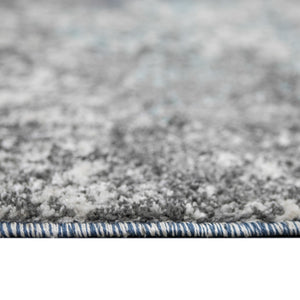 HomeRoots 9' Modern Abstract Area Rug in Ivory, Blue, and Gray - Soft, Durable, and Stylish for Any Room 8' X 10' 532397