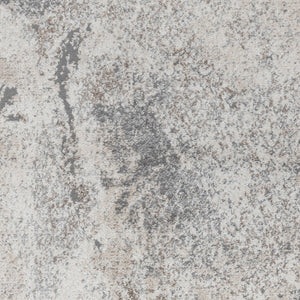 HomeRoots 9' Cream and Gray Abstract Area Rug - Power Loomed for Modern Elegance and Everyday Durability 9' X 12' 532399